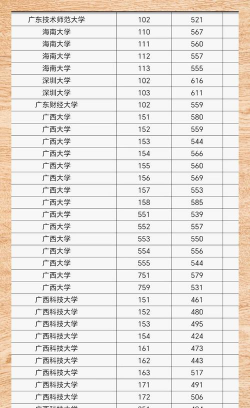 2024年广西高考理科类465分能上哪些大学