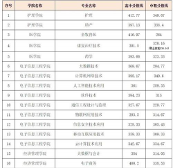 鹤壁职业技术学院2023单招专业分数线