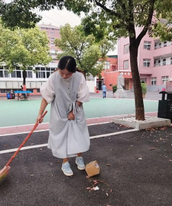 临泉县张营乡古城私立中学户外活动场地